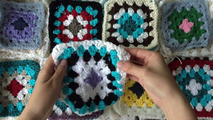 ASMR Soft Spoken Crochet Granny Squares Binaural Mic