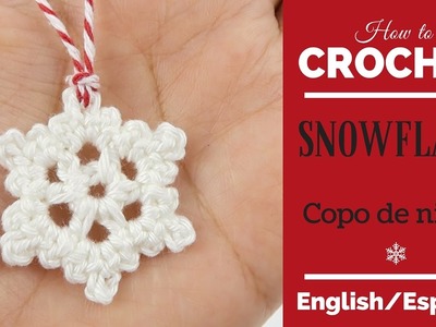 Crochet Christmas ornament SNOWFLAKE -  Crochet decoracion de navidad copo de nieve