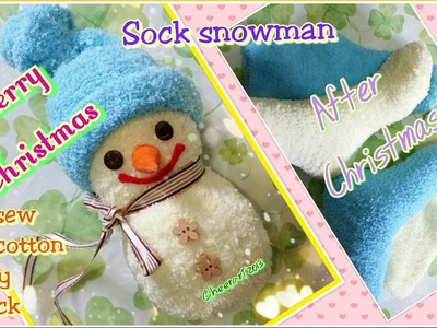 DIY Christmas idea : Sock snowman襪子雪人