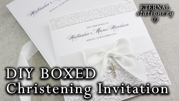 DIY Elegant Christening, Baptism Invitation with decorated box | DIY Invitations for children