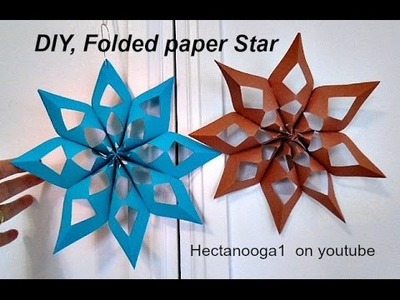 Diy -FOLD UP SNOWFLAKE OR STAR, FOLDABLE FOR STORAGE, Christmas ornament