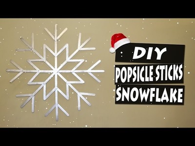 DIY How To Make Popsicle Sticks BIG Snowflake