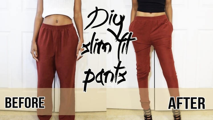 DIY HOW TO SLIM FIT PANTS