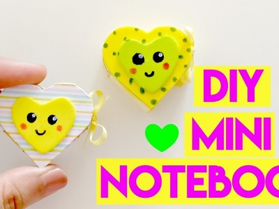 DIY MINI NOTEBOOKS - EASY MINI NOTEBOOK TUTORIAL - Easy & Cute Heart Shape Design !