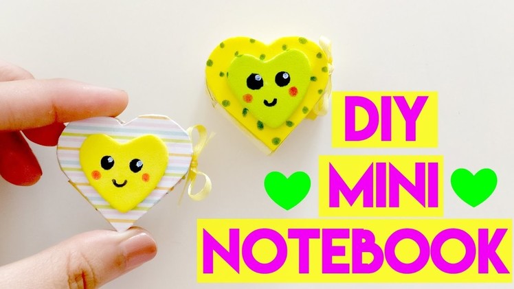 DIY MINI NOTEBOOKS - EASY MINI NOTEBOOK TUTORIAL - Easy & Cute Heart Shape Design !