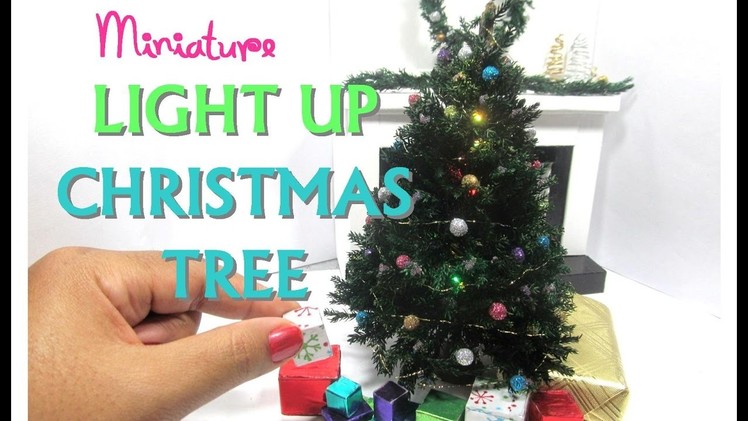 DIY Realistic Light Up Christmas Tree Moss Dollhouse Miniature