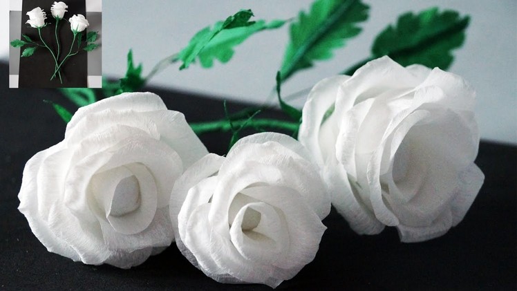 Flowers making. How to Make Rose Tissue Paper. Crepe paper flower making. Julia DIY beauty and easy