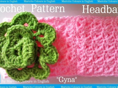 Headband in Crochet "Gyna" with audio in English by Maricita