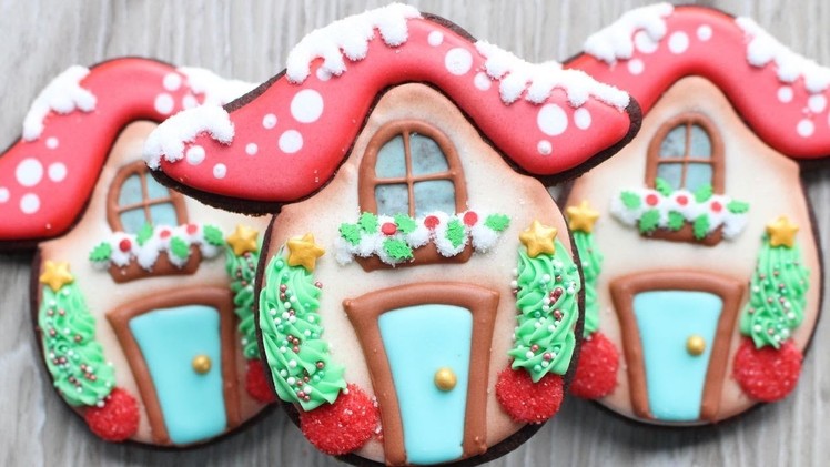 Holiday Toadstool Cookie - How to make cute mushroom cookies