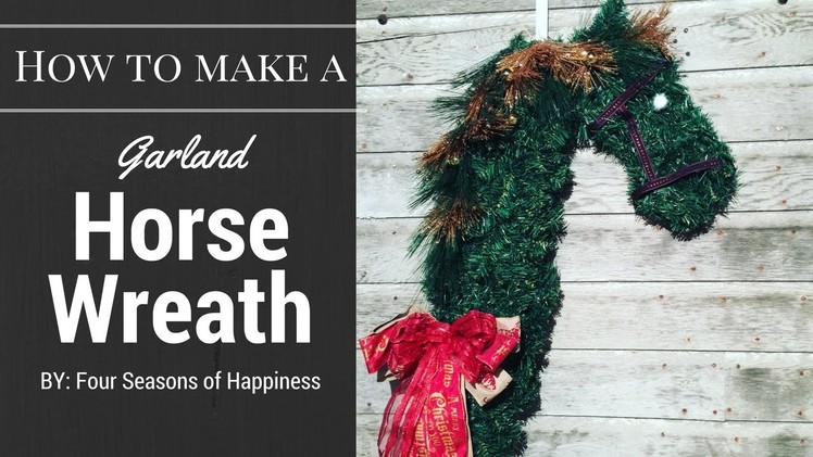 Horse wreath tutorial, simple horse wreath, holiday horse wreath tutorial, how to make horse wreath