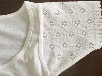 How to attach knitted sleeve to a summer top