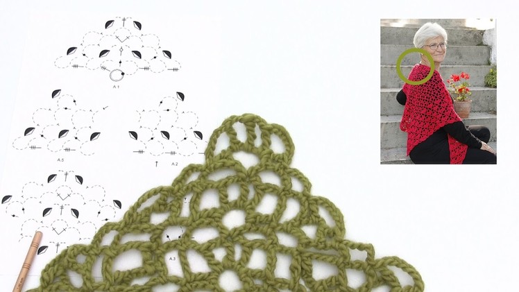 How to begin crocheting the Christmas shawl in DROPS Extra 0-1333