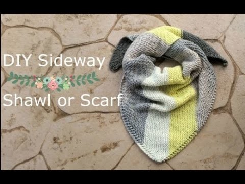 How to Knit a Sideways Scarf (Triangle Scarf)