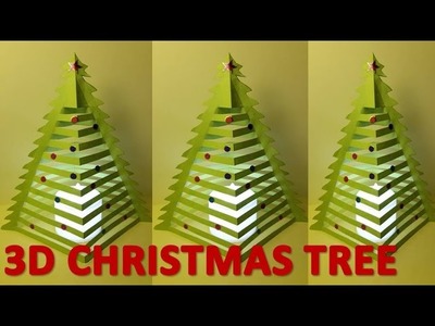 How to make 3D Christmas trees | 3D Christmas tree with paper | 3D Paper Xmas Tree