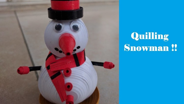 How to make 3D miniature Quilling Snowman | Tutorial | DIY