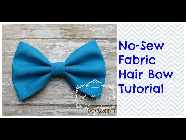HOW TO: Make a 5" No Sew Fabric Hair Bow by Just Add A Bow