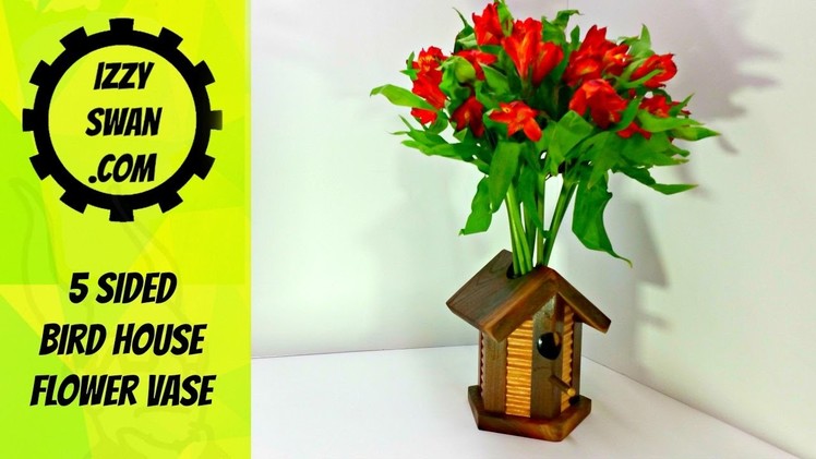 (how to make)  a flower vase using a cool router trick