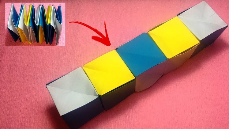 How to make a magic paper cube box- origami tutorial tricks DIY