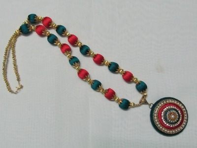 How to make a Necklace using Silk Thread at Home