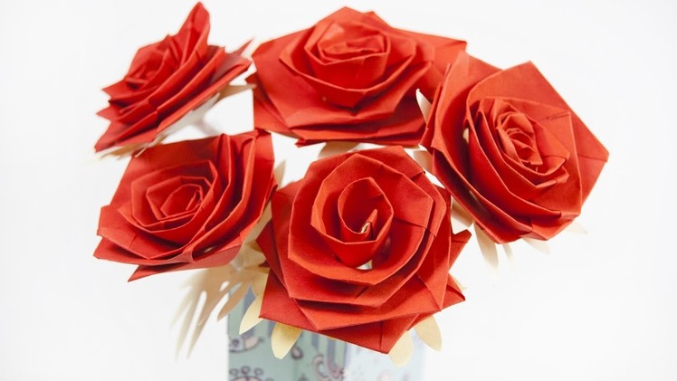 How to make a paper flower rose