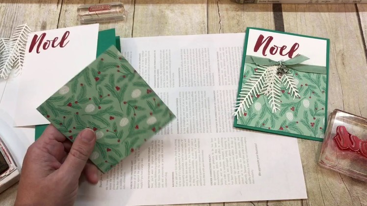 How to make a sparkly Christmas Pines Card
