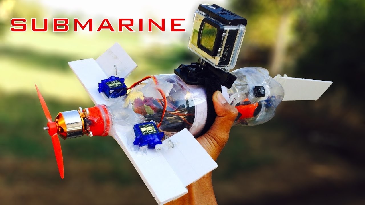 How to Make a SUBMARINE with WATERPROOF CAMERA  at home | SUBMARINE