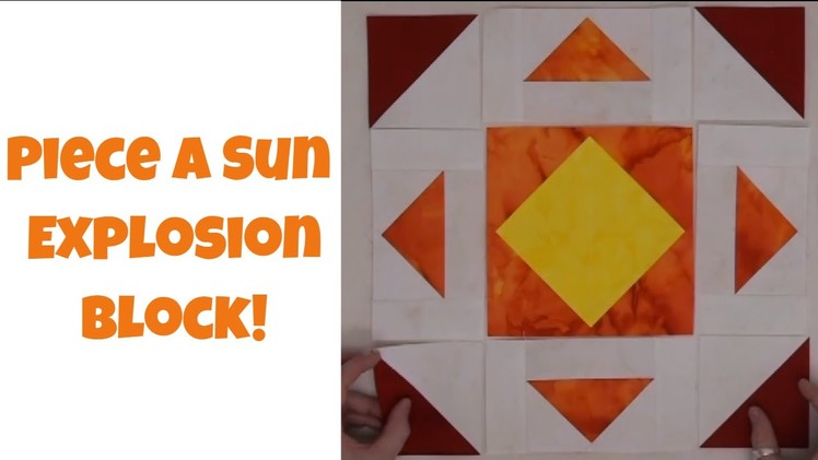 How to Make a Sunshine Quilt Block - Beginner Quilting Tutorial with Leah Day