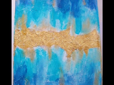 How to make an abstract painting with gold leafing.How To Make DIY Gold Leaf Abstract Art