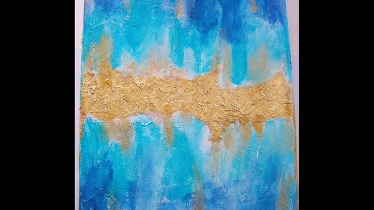 How to make an abstract painting with gold leafing.How To Make DIY Gold Leaf Abstract Art