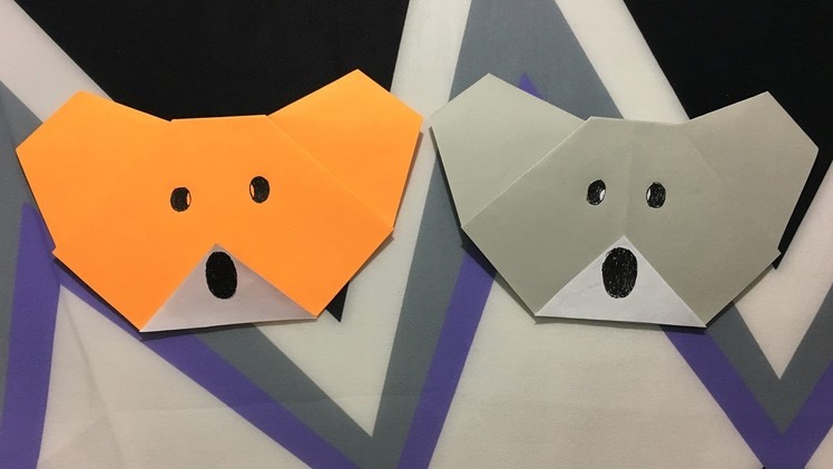 How To make an Origami Australia Koala Face| Fold Origami Koala Face|Koala Face Tutorial