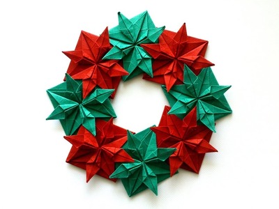 How to make an Origami Christmas Wreath