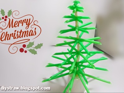 How to make Christmas Tree Straw-Drinking Straw
