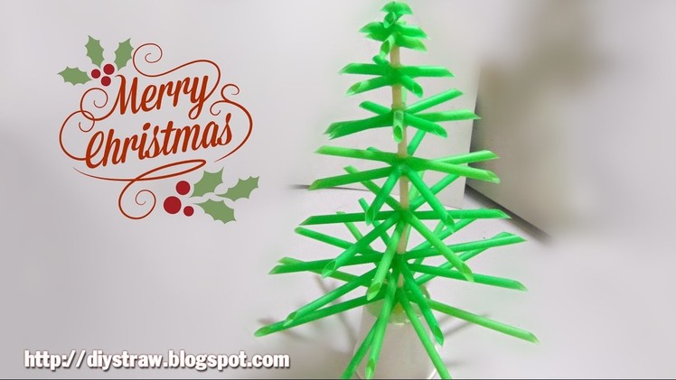 How to make Christmas Tree Straw-Drinking Straw