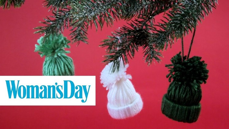 How to Make Knit Hat Ornaments | Woman's Day