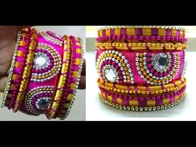 How to make party wear silk thread bangles