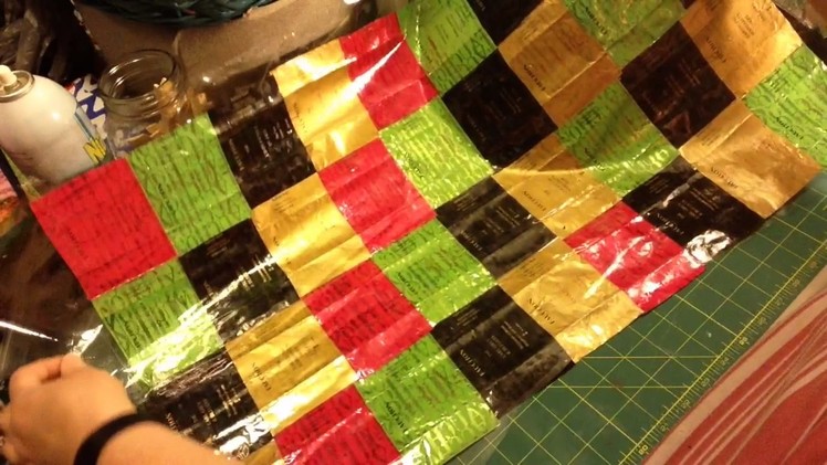 How to recycle Tea Bag Wrappers into a Table Runner