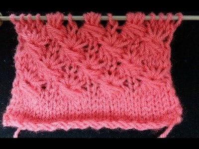 Knit Pattern हिंदी. Knitting Pattern Hindi. बुनाई डिजाइन - 13 * SMALL FLOWER EASY *