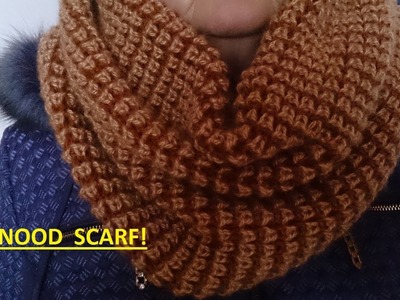 KNITTING! SIMPLE AND QUICK  KNIT FASHIONABLE SNOOD(scarf)
