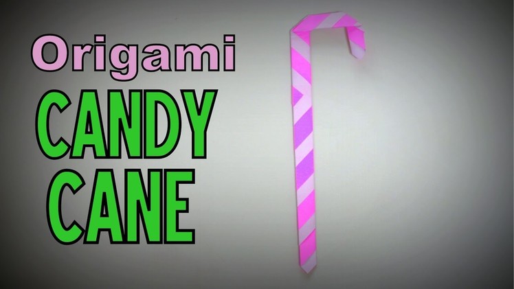 Origami - How to make a CANDY CANE (Christmas Decoration)