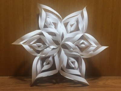 ORIGAMI SNOWFLAKE TUTORIAL | How to fold an easy snowflake origami