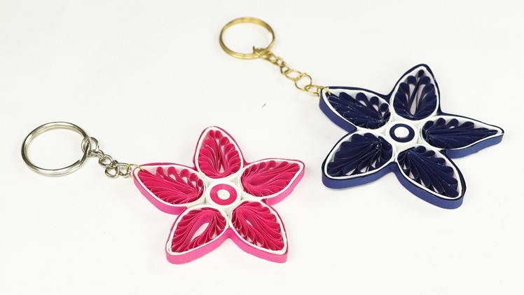 Paper Quilling - How to Make Keychains From Quilling Art, Simple and Easy Craft