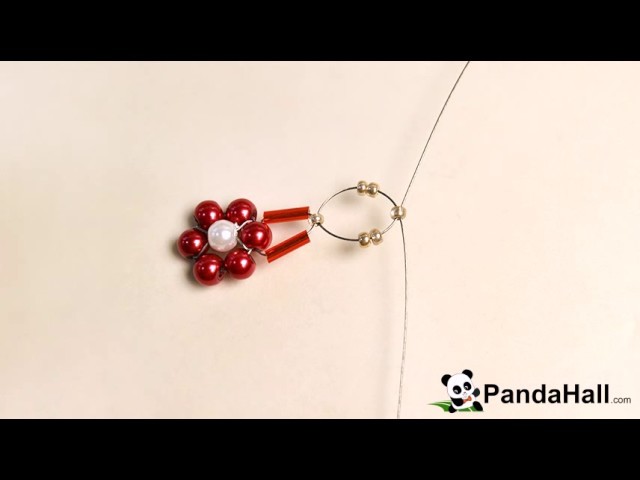 95 PandaHall Tutorial on How to Make Simple Beaded Flower Rings with Seed Beads and Pearl Bead