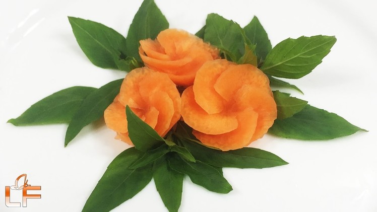 Art Of Carrot Flower Carving Garnish - How To Vegetable Carving Designs