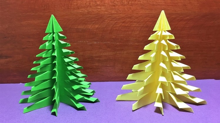 DIY Christmas Tree Paper Making.Xmas tree paper decorated step by step