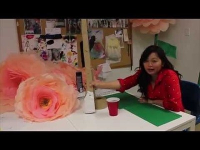 DIY Giant  Free Standing  Tissue Paper Flowers