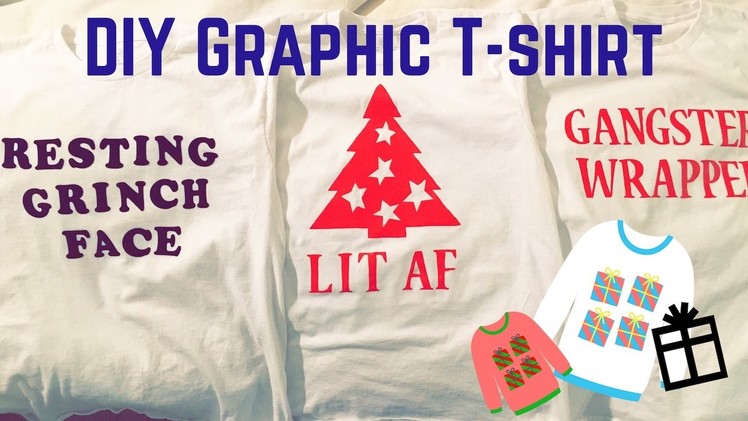 DIY Graphic T-Shirt | holiday designs with freezer paper stencil!