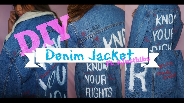 DIY paint on denim Jacket FT. @Justhibs