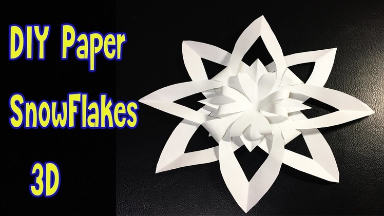 DIY Paper Snow Flakes 3D วิธีตัด กระดาษ เกล็ดหิมะ สามมิติ