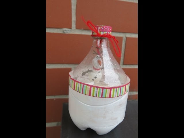 DIY Snow Globe  from Plastic Bottle. Easy Crafts for Kids