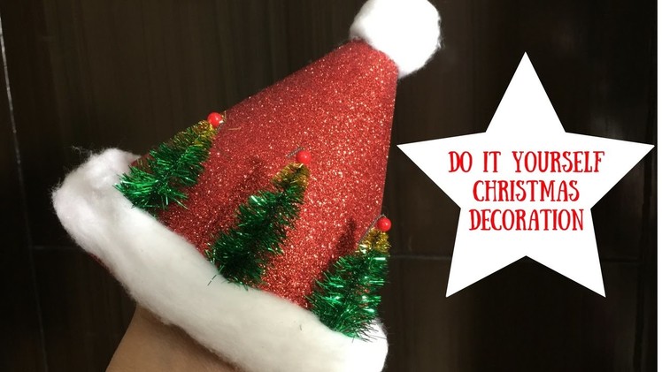 Easy DIY Christmas Decoration. Santa Claus Hat